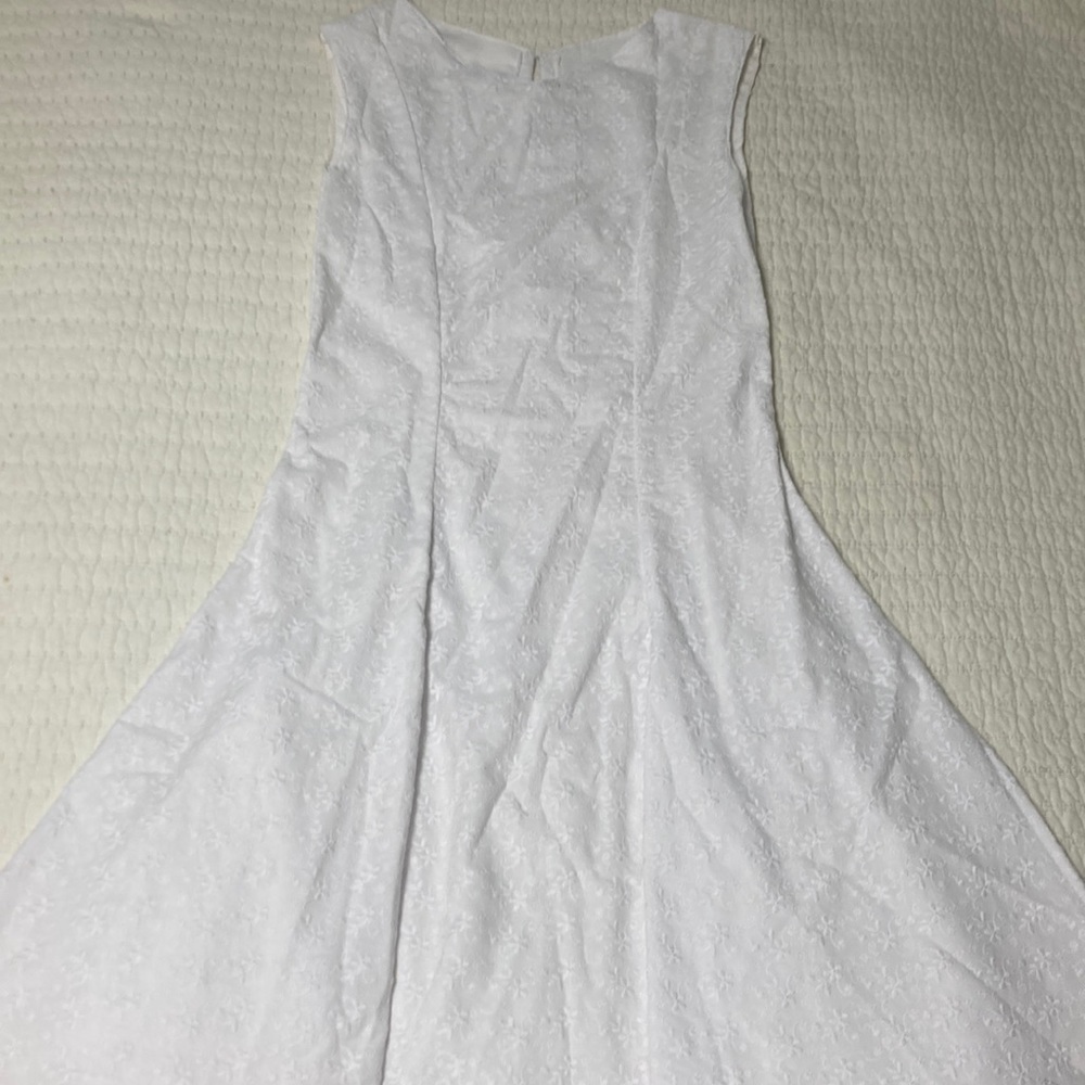 Homemade white lace girls dress